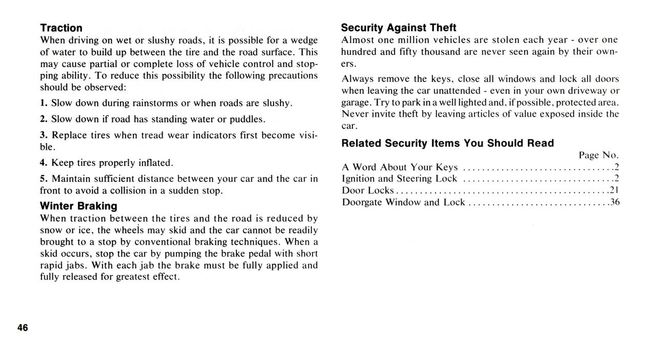 1976 Chrysler Owners Manual Page 58